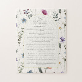 Quebra-cabeça As Bem-aventuranças Mateus 5:3–12 Escritura Floral