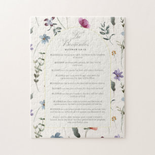 Quebra-cabeça As Bem-aventuranças Mateus 5:3–12 Escritura Floral