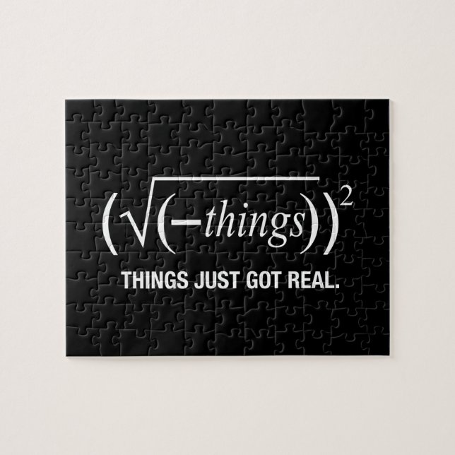 Quebra-cabeça as coisas apenas obtiveram reais (Horizontal)