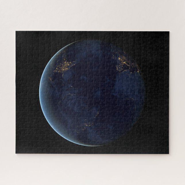 Quebra-cabeça As Luzes da Terra à Noite (Horizontal)