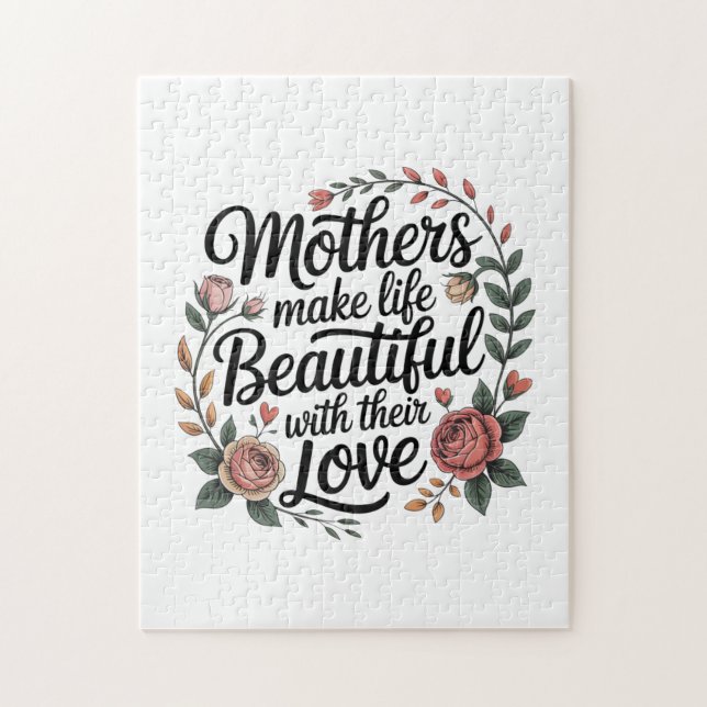 Quebra-cabeça As mães tornam a vida bela com seu amor (Vertical)