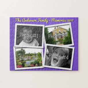 Quebra-cabeça As memórias da família 4 fotos feitas sob