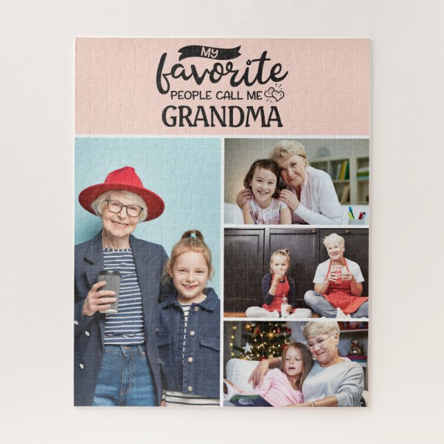 Quebra-cabeça As minhas pessoas favoritas chamam-me| Colagem de  (Vertical)