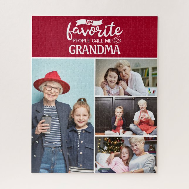 Quebra-cabeça As minhas pessoas favoritas chamam-me| Colagem de  (Vertical)