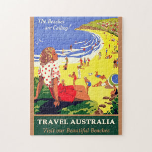Quebra-cabeça As praias estão chamando, Viagem da Austrália Vint