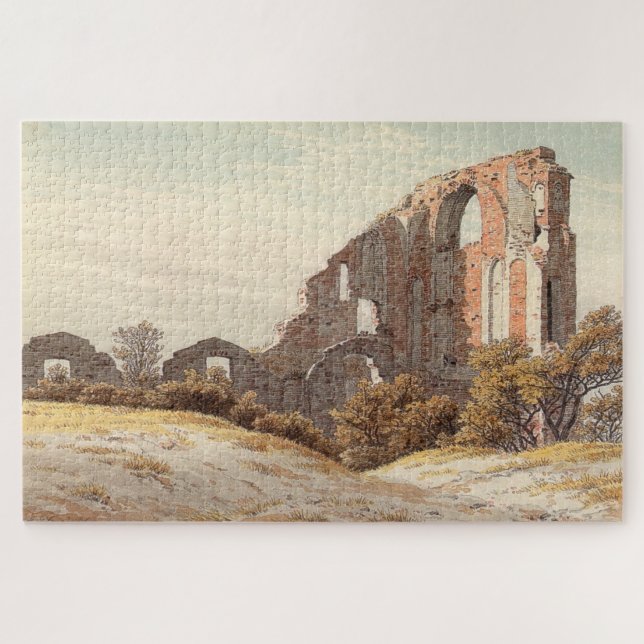 Quebra-cabeça As Ruínas de Eldena - Caspar David Friedrich (Horizontal)