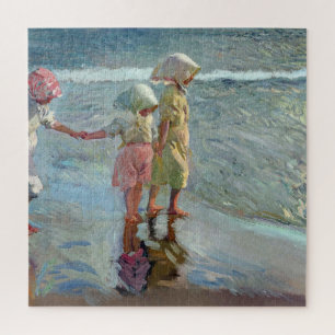 Quebra-cabeça As três irmãs na praia por Joaquin Sorolla
