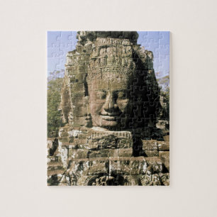 Quebra-cabeça Ásia, Camboja, Siem Reap. Angkor Thom, cabeças de