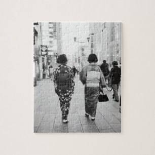 Quebra-cabeça Ásia, Japão, Tóquio. Geishas no Ginza.