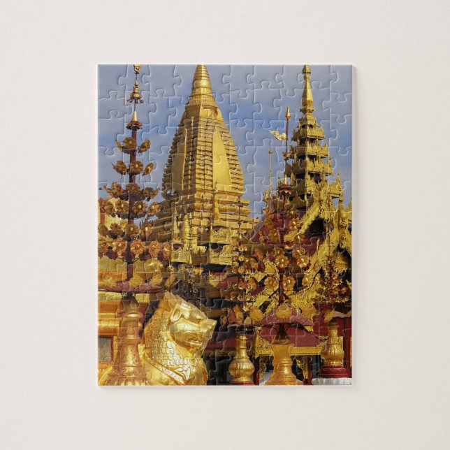 Quebra-cabeça Ásia, Myanmar (Birmânia), Bagan (Pagan). O Shwe 3 (Vertical)