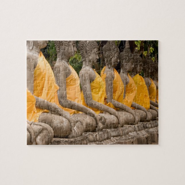Quebra-cabeça Ásia, Tailândia, Sião, Budas em Ayutthaya (Horizontal)