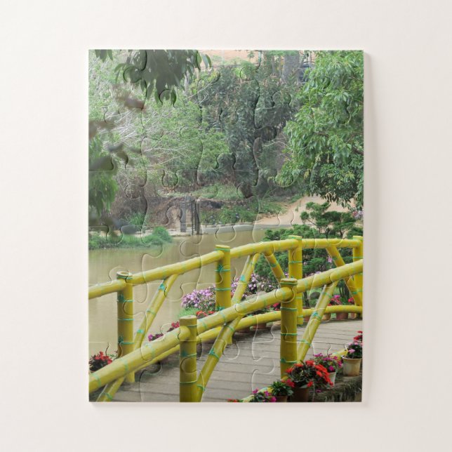 Quebra-cabeça asiático, vietnamita, arte, escultura, buda, (Vertical)