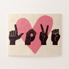 Quebra-cabeça ASL Love IV - Dia de os namorados