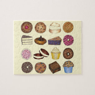 Quebra-cabeça Assar Venda Cupcake Brownie Pie Cake Bake