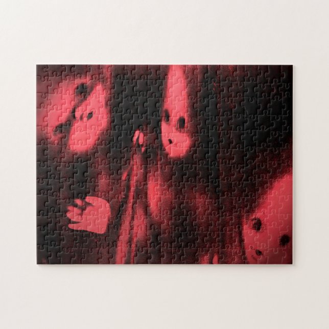 Quebra-cabeça assustador da arte da zorra de (Horizontal)