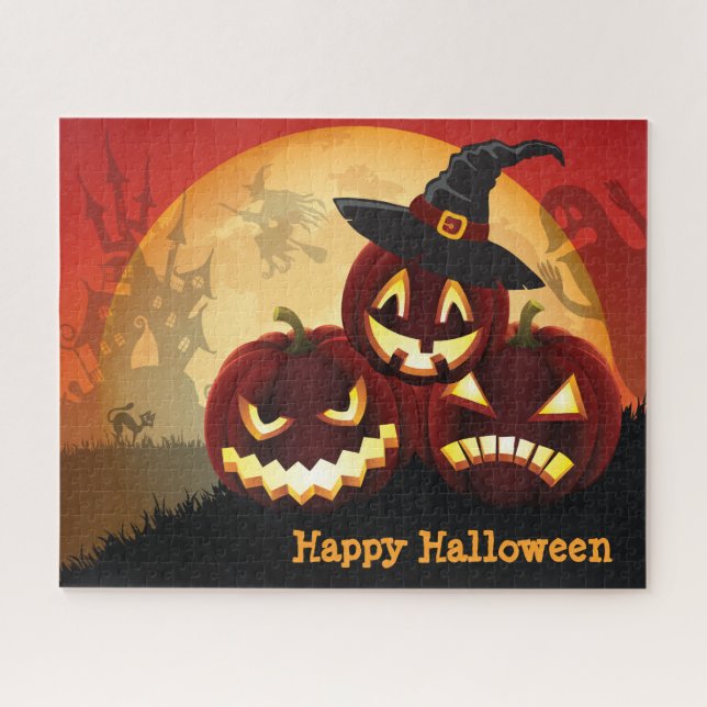 Quebra-cabeça Assustador de Halloween (Horizontal)