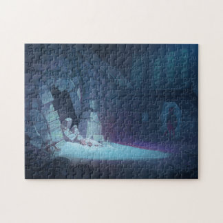 Quebra-cabeça assustador do papai noel