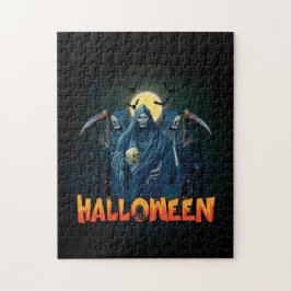 Quebra-cabeça Assustador Esqueleto Noturno Halloween, Meu Humor 