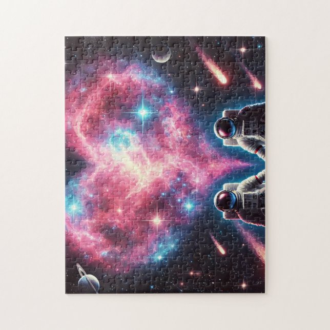Quebra-cabeça Astronauta Amor Cósmico (Vertical)