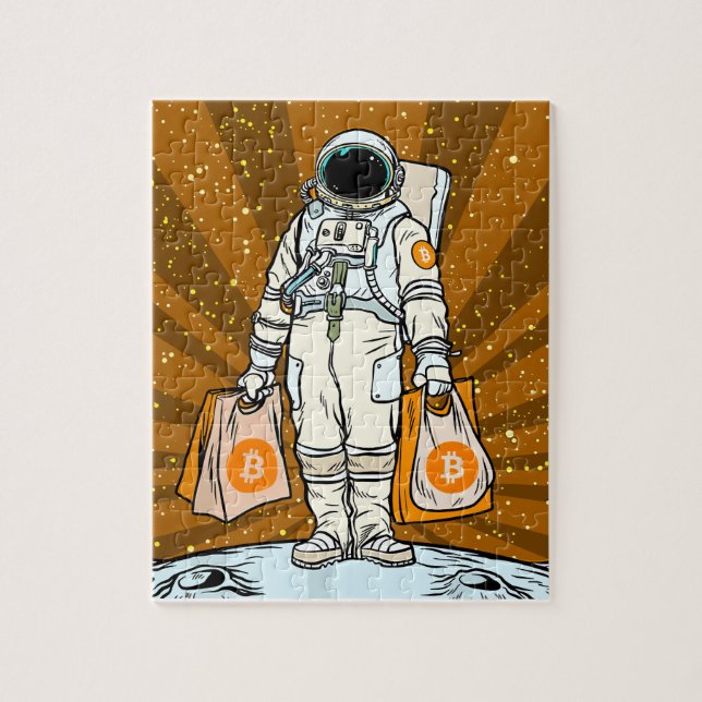 Quebra-cabeça Astronauta Criptográfico BITCOIN-HODL (Vertical)