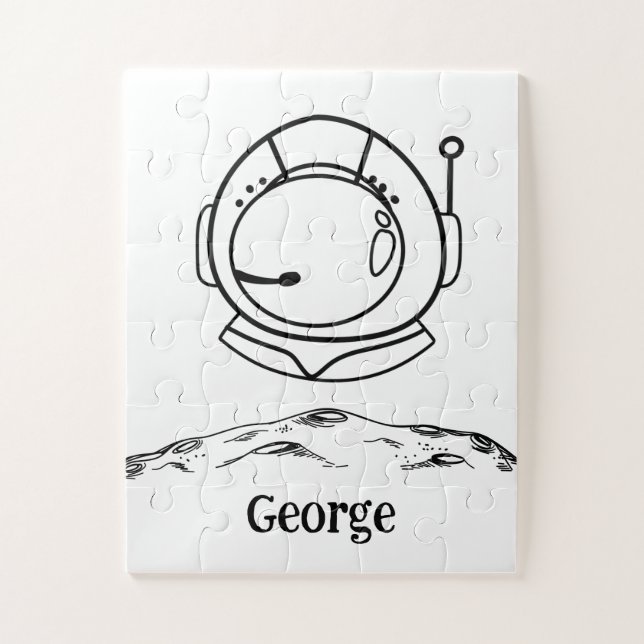 Quebra-cabeça Astronauta de Meninos no Espaço (Vertical)