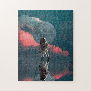 Quebra-cabeça Astronauta Galáxia Abstrato