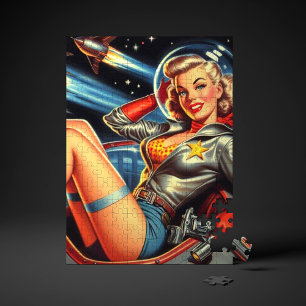 Quebra-cabeça Astronauta Pin-up