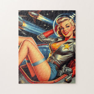 Quebra-cabeça Astronauta Pin-up