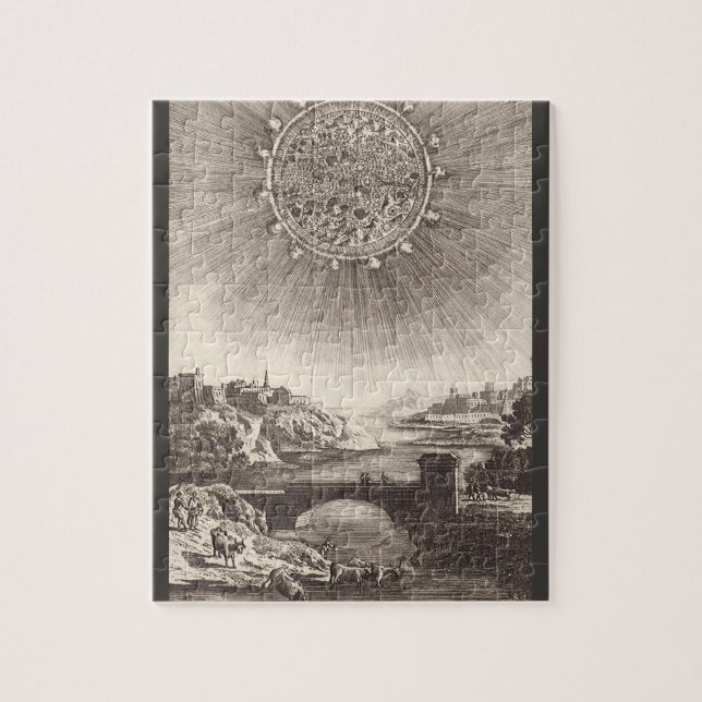 Quebra-cabeça Astronomia Antiga Céu com Sol por Allain Mallet (Vertical)