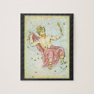 Quebra-cabeça Astronomia Vintage, constelação Celestial Cepheus