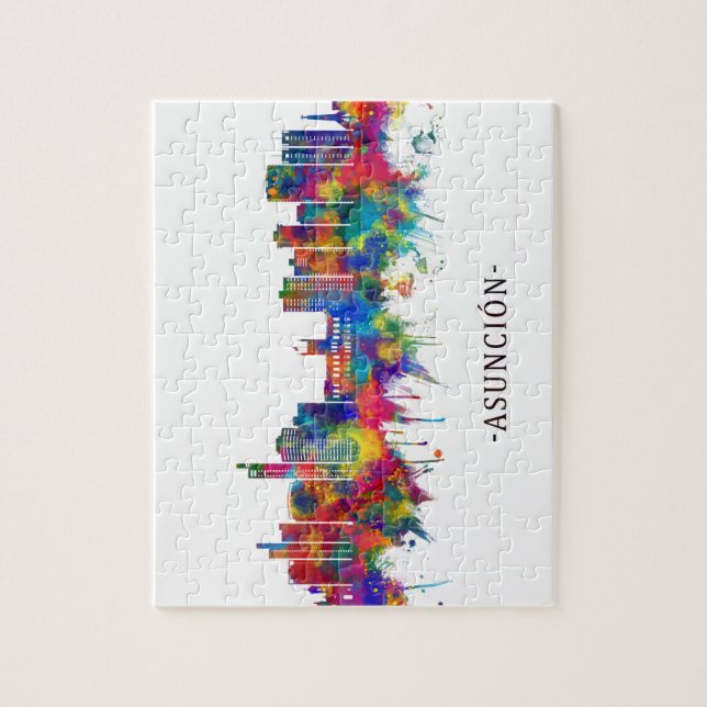 Quebra-cabeça Asunción Paraguai Skyline (Vertical)