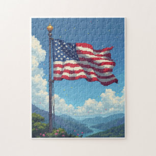 Quebra-cabeça Atividade de Mosaico de Imagem Oculta Patriótica p