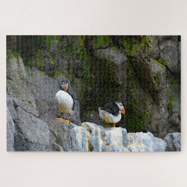 Quebra-cabeça Atlanic Puffins. (Horizontal)