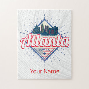 Quebra-cabeça Atlanta Geórgia Estados Unidos Silhueta Antiga