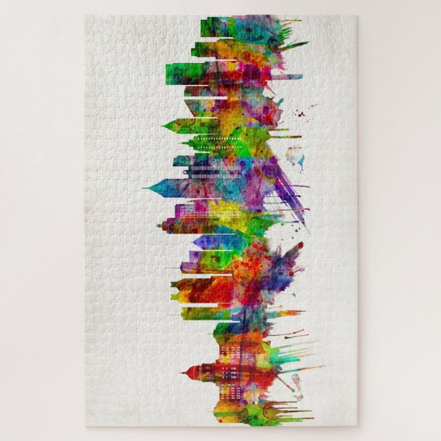 Quebra-cabeça Atlanta Georgia Skyline (Vertical)