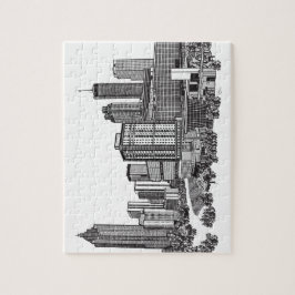 Quebra-cabeça Atlanta Georgia Skyline Art