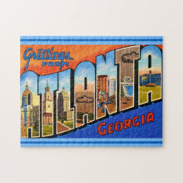 Quebra-cabeça Atlanta Georgia Vintage 11x14