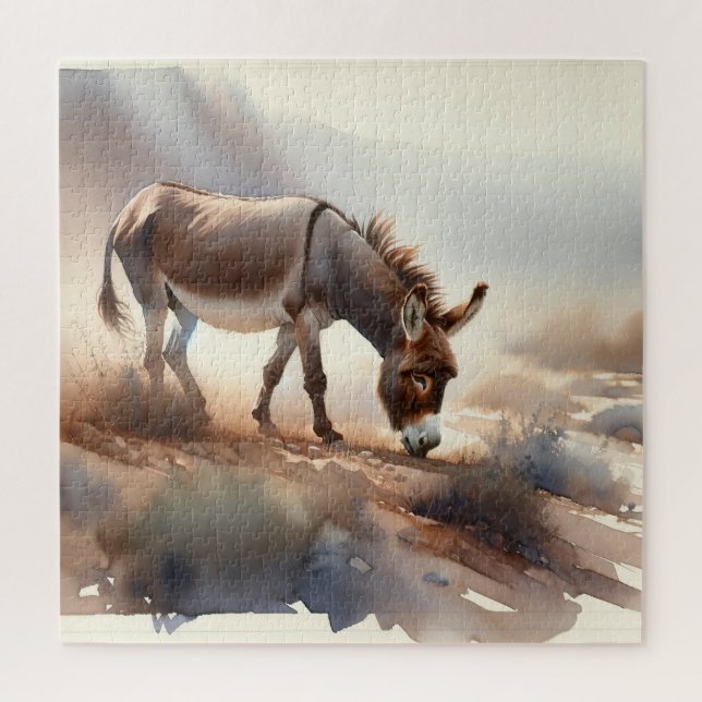 Quebra-cabeça Atlas Donkey AREF409 - Watercolor (Vertical)