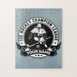 Quebra-cabeça Atleta Personalizado Da Equipe De Rink De Gelo Do 