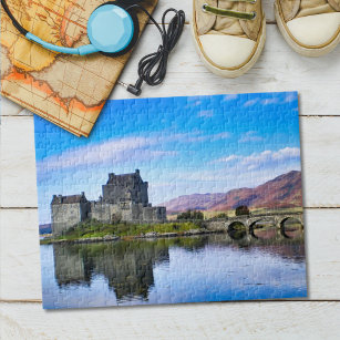 Quebra-cabeça Atrações icônicas escocesas do castelo Eilean Dona