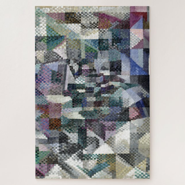 Quebra-cabeça Atrasar janela de pintura de Abstrato artístico Cl (Vertical)