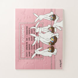 Quebra-cabeça Atribuições de Entrega do Coelho Bunny Quebra-cabe