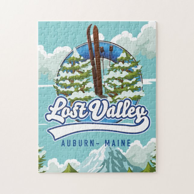 Quebra-cabeça Auburn, Maine, Vale perdido de esqui (Vertical)