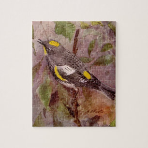 Quebra-cabeça Audubon Warbler: Pintura de Louis Agassiz Fuertes
