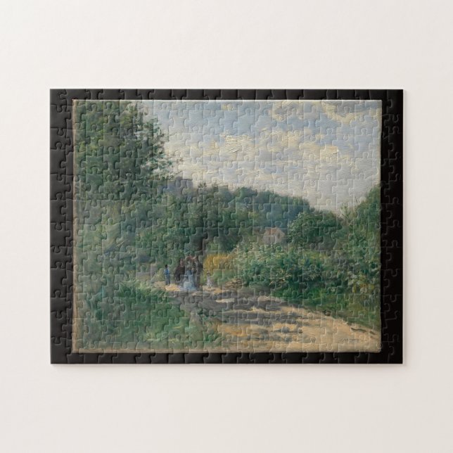 Quebra-cabeça Auguste Renoir A Road em Louveciennes Fine Art (Horizontal)