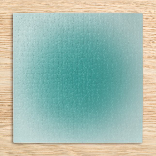 Quebra-cabeça Aura Ombre Teal Pálido (Pale Teal Aura Ombre Jigsaw Puzzle)