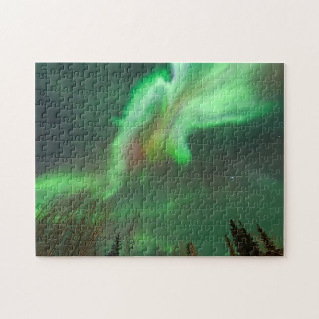 Quebra-cabeça Aurora Boreal Luzes do Norte | Fairbanks (Horizontal)