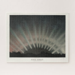 Quebra-cabeça Aurora Borealis Impressão, Trouvelot, 1881, Restau