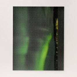 Quebra-cabeça Aurora borealis no céu da Lapónia