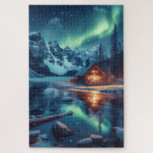 Aurora Borealis Nordic Night Landscape